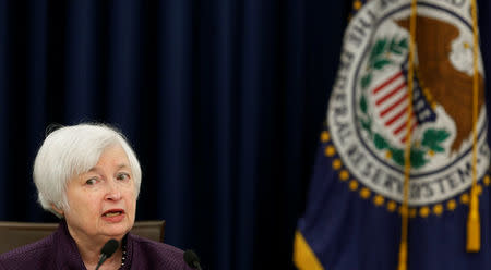 United States Federal Reserve Chair Janet Yellen holds a news conference following the two-day Federal Open Market Committee meeting in Washington, U.S., September 21, 2016. REUTERS/Gary Cameron