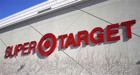 The sign outside the Target store is seen in Golden, Colorado January 23, 2014. REUTERS/Rick Wilking