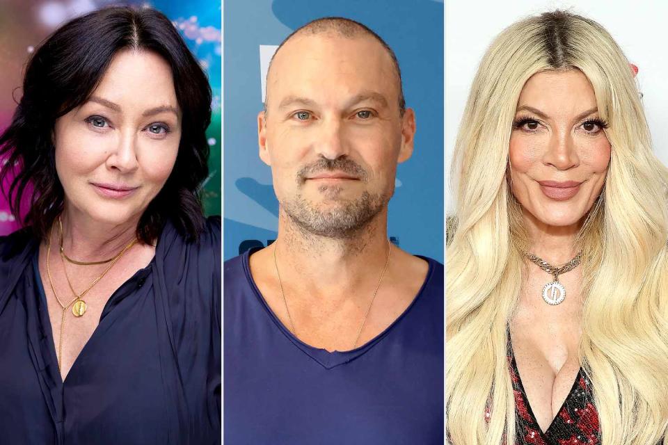 <p>Weiss Eubanks/NBCUniversal via Getty; Kevin Winter/Getty; Leon Bennett/WireImage</p> From left: Shannen Doherty, Brian Austin Green and Tori Spelling