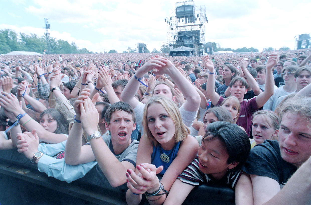 A record number of fans applied to see Oasis at Knebworth, with more than 2.5 million people requesting a ticket. (Stefan Rousseau/PA Images via Getty Images)