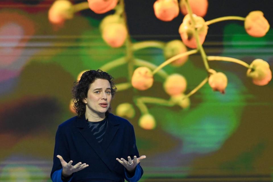 PHOTO: Liz Reid, vice president, search, Google speaks during an event in New Delhi on Dec. 19, 2022.  (Sajjad Hussain/AFP via Getty Images, FILE)