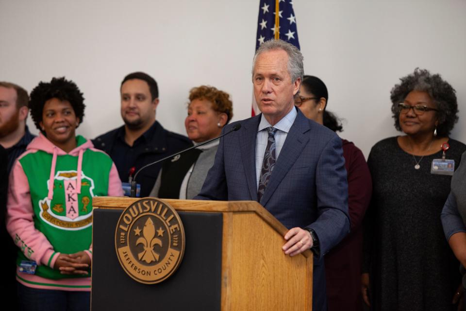 Louisville Mayor Greg Fischer speaks about Lean Into Louisville.