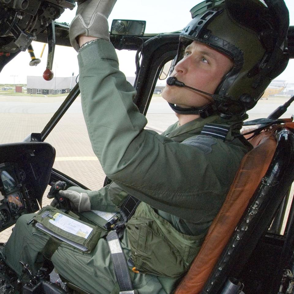 The Duke of Cambridge at the controls of his Sea King helicopter - Credit: Flight Sergeant Andy Carnall