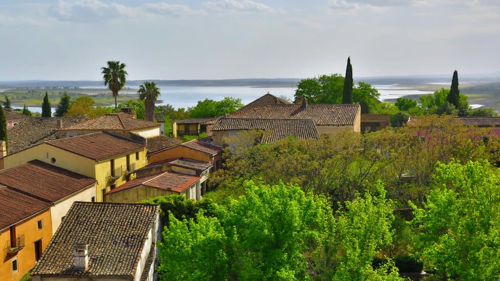 Vista del pueblo abandonado de Granadilla