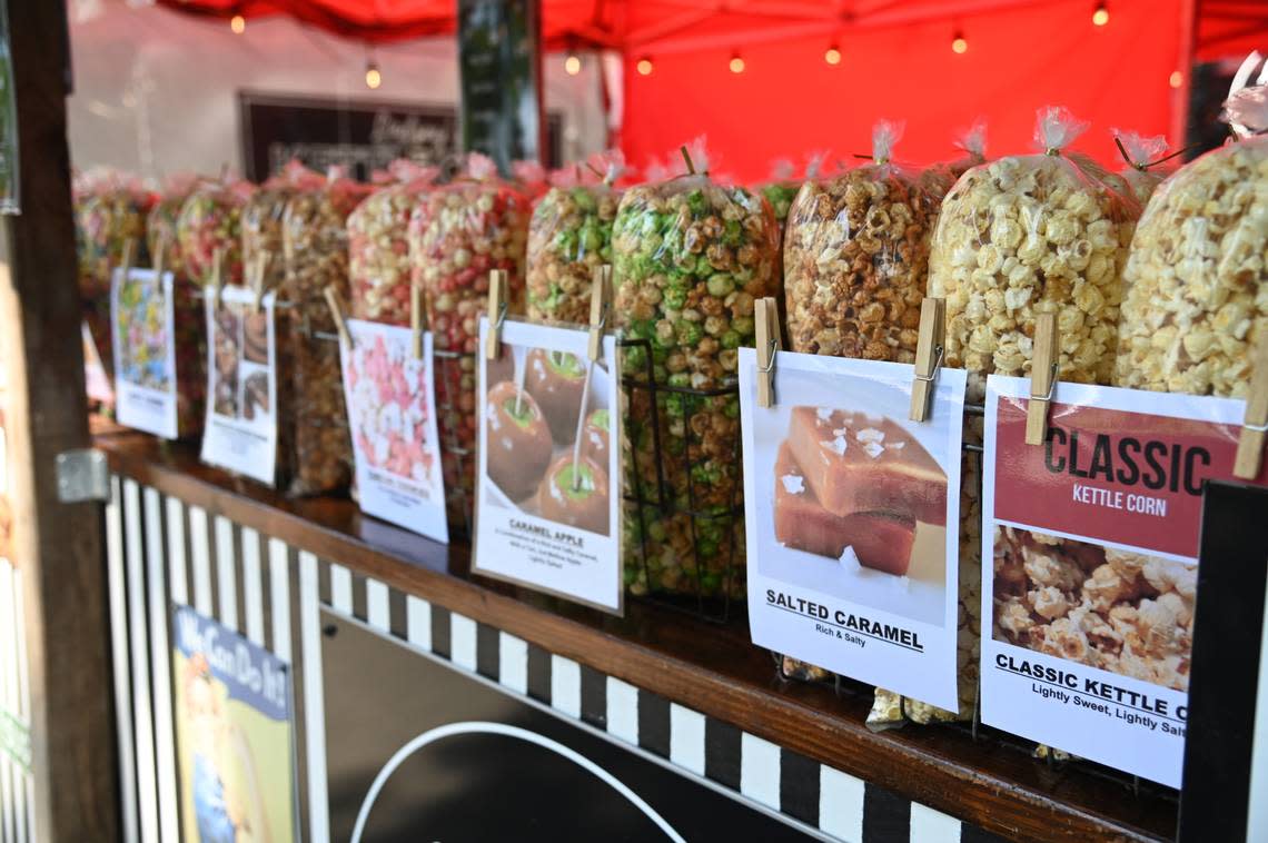 Kettle corn at the Lindsay’s Crazy for Kettle Corn stand Thursday, Aug. 11, at the Northwest Washington Fair in Lynden.