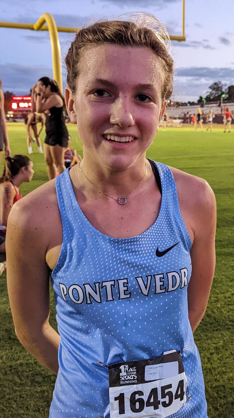 Ponte Vedra's Lindy White, pictured at the Katie Caples Invitational, finished fourth in Class 3A.