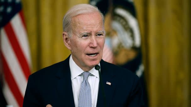 PHOTO: President Joe Biden delivers opening remarks during a meeting of the White House Competition Council in the East Room, Feb. 1, 2023. (Chip Somodevilla/Getty Images)