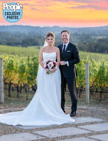 <p>Joey Carman Photography/@joeycarman</p> Chris Harrison and Lauren Zima at their Oct. 14 wedding in Napa Valley, California