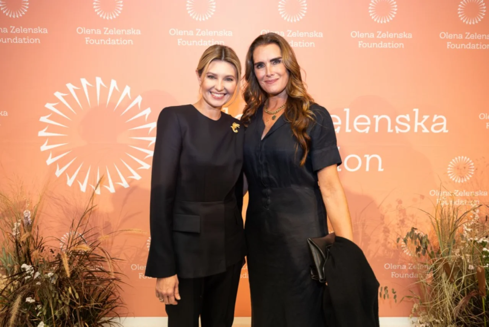 Olena Zelenska and Brooke Shields <span class="copyright">@Olena Zelenska/Telegram</span>