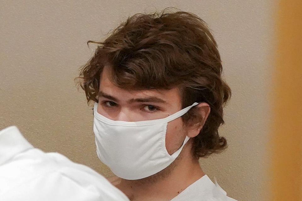 Payton Gendron appears during his arraignment in Buffalo City Court on May 14, 2022 (Mark Mulville/The Buffalo News/AP) (AP)