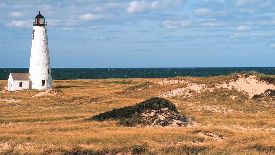 A lighthouse on the coast of Nantucket, Massachusetts