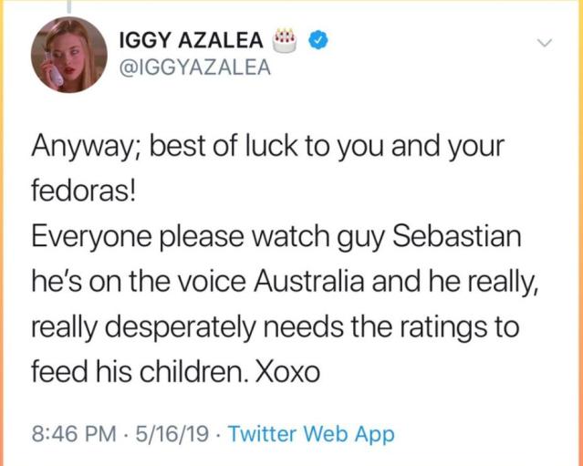 Iggy Azalea And Guy Sebastian In Twitter Feud