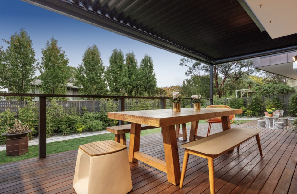 Outside entertaining deck at 8 McEvoy Street