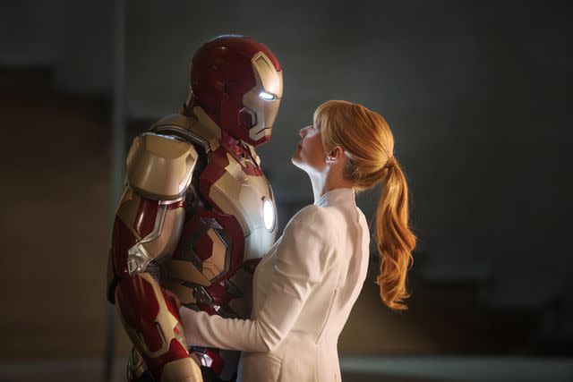 <p>Marvel/Paramount/Kobal/Shutterstock</p> Robert Downey Jr. and Gwyneth Paltrow in 'Iron Man 3'.