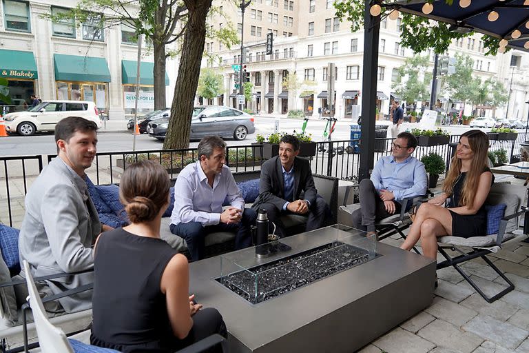 Sergio Massa durante una reunión en los EE. UU.