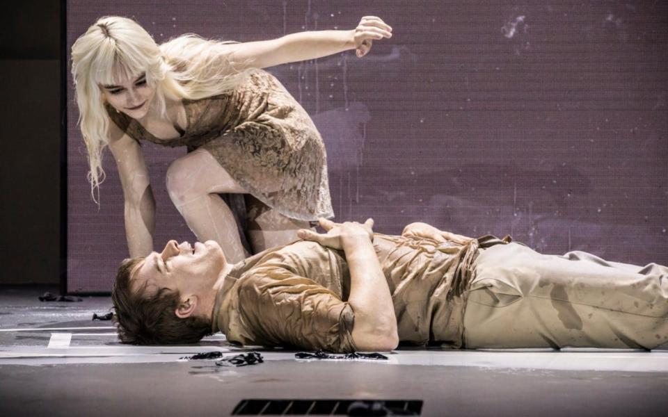 Sophia Anne Caruso and Michael C Hall in the David Bowie musical Lazarus - PA