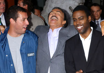 Adam Sandler , Burt Reynolds and Chris Rock at the Hollywood premiere of Paramount Pictures' The Longest Yard