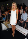 <b>London Fashion Week AW13 FROW </b><br><br>Mollie King sported a white mini dress at Ashish.<br><br>© Getty