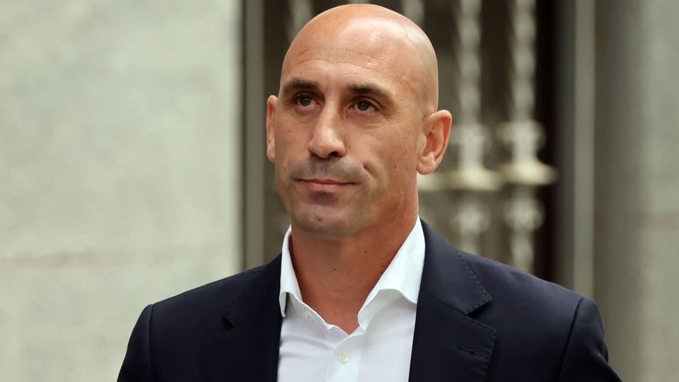 Rubiales leaves the National Court in Madrid on Friday. - Thomas Coex/AFP via Getty Images