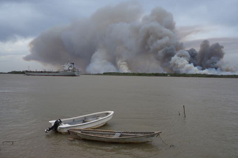 Los incendios en las islas del delta del río Paraná suelen iniciarse por quemas para actividad agropecuaria