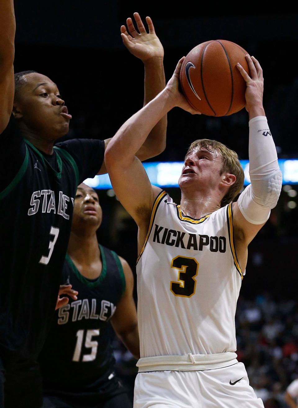 Images of Staley against Kickapoo during Tournament of Champions action at Great Southern Bank Arena on January 13, 2023.