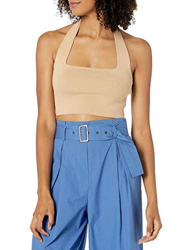 Women's Greta Fitted Square Neck Halter Sweater Bralette