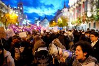 Protest to mark the International Day for the Elimination of Violence against Women in Madrid