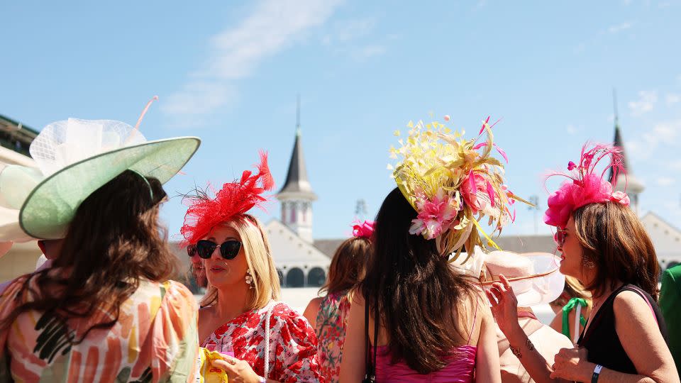 Hats are some of the nigh-mandatory accoutrements of attending horse races and the Derby in particular. - Michael Reaves/Getty Images