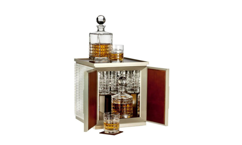 <p>London Desktop Bar, $16,503, <a href="http://www.harrods.com/product/london-desktop-bar//000000000004213109?cat1=new-home&cat2=new-home-glassware#" rel="nofollow noopener" target="_blank" data-ylk="slk:Harrods;elm:context_link;itc:0;sec:content-canvas" class="link ">Harrods</a></p>