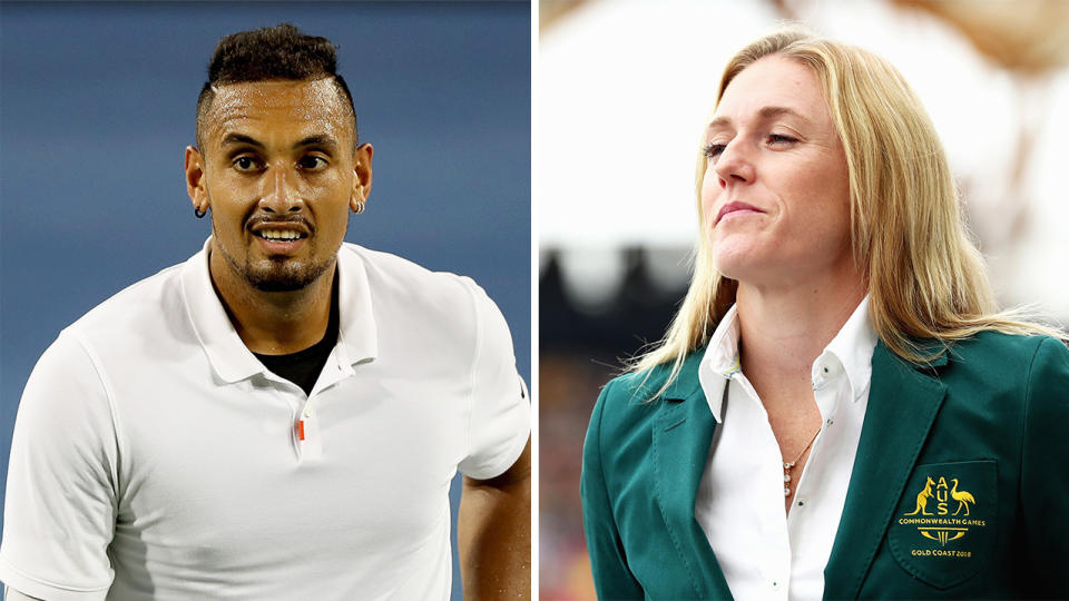 Nick Kyrgios (pictured left) and Sally Pearson (pictured right). (Getty Images)