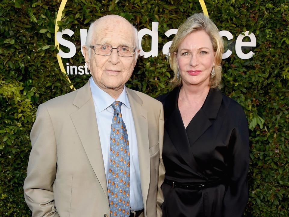 Norman Lear (L) and co-founder and member of the Board of the Environmental Media Association Lyn Lear attend the 2015 Sundance Institute Celebration Benefit at 3LABS on June 2, 2015 in Culver City, California