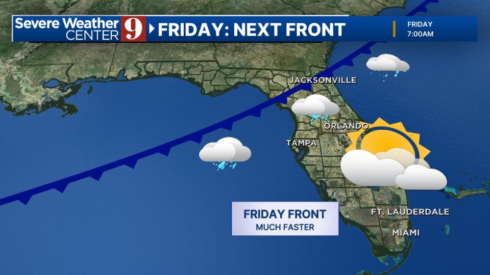 The following quick batch of rain is possible on Friday.