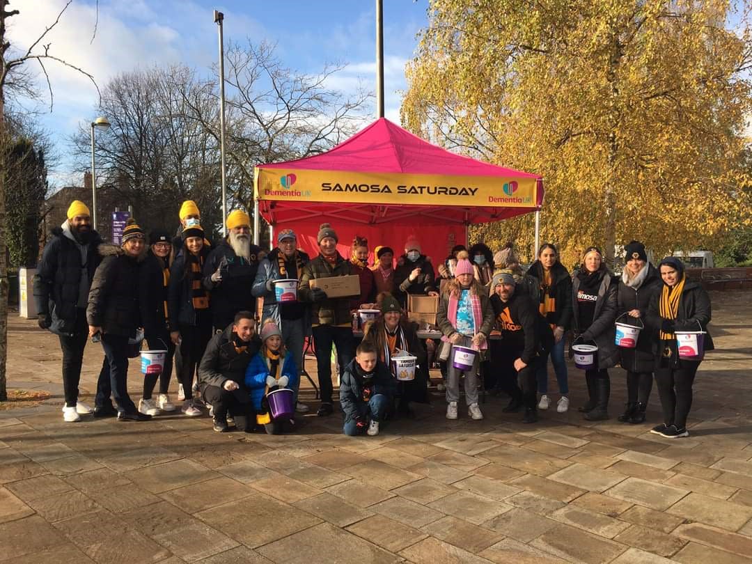 Manny Singh Kang and volunteers at a Samosa Saturday event.