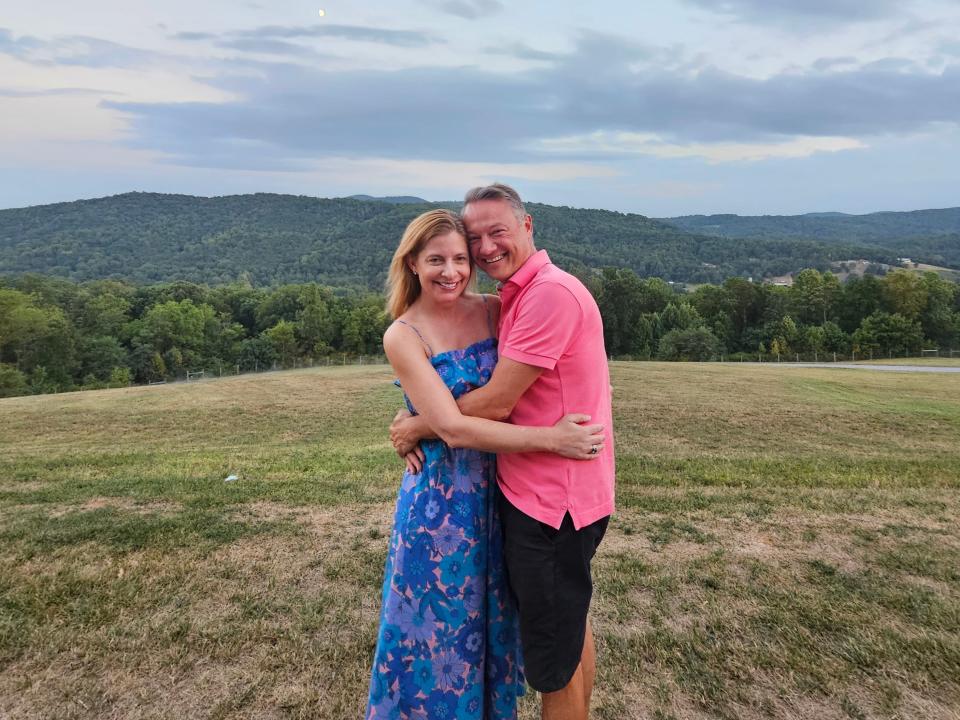 Kelly and Janick in Virginia wine country.