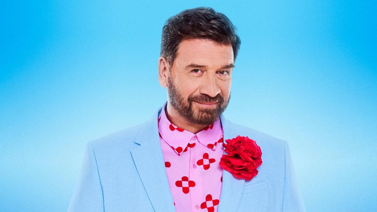 Nick Knowles in a blue suit