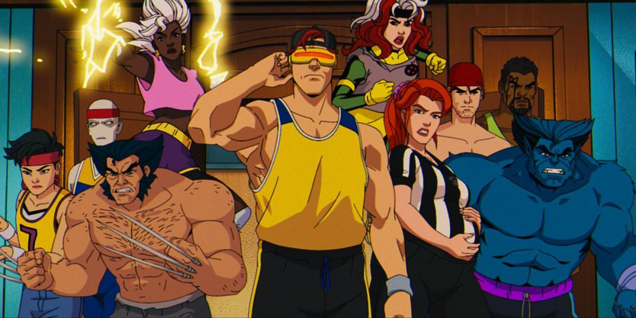 jubilee, morph, wolverine, storm, cyclops, rogue, jean grey, gambit, bishop, beast, xmen '97