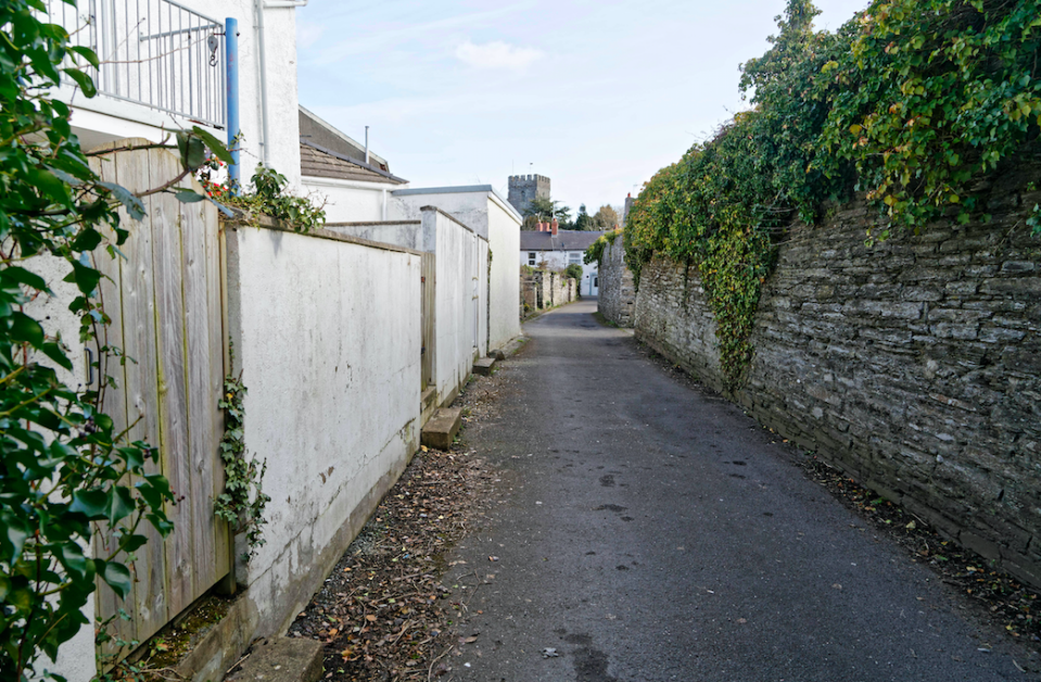 <em>The narrow lane that leads to the slipway by the river (SWNS)</em>