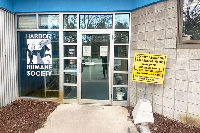 <p>Harbor Humane Society</p> Harbor Humane Society and its new sign