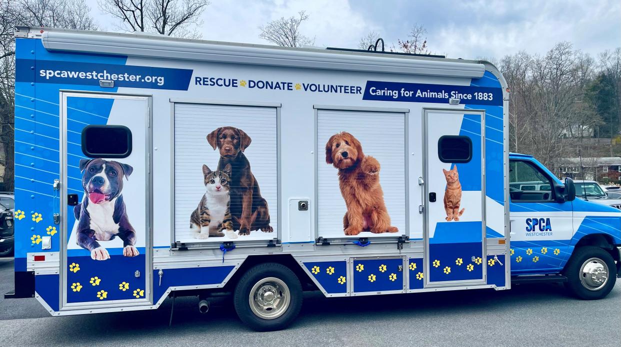 SPCA Westchester is rolling out its new Mobile Adoption Unit on Saturday, May 11, 2024 at the Chappaqua Farmer's Market.