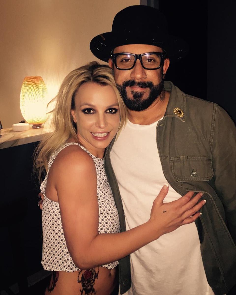 Britney Spears and A.J. McLean of Backstreet Boys