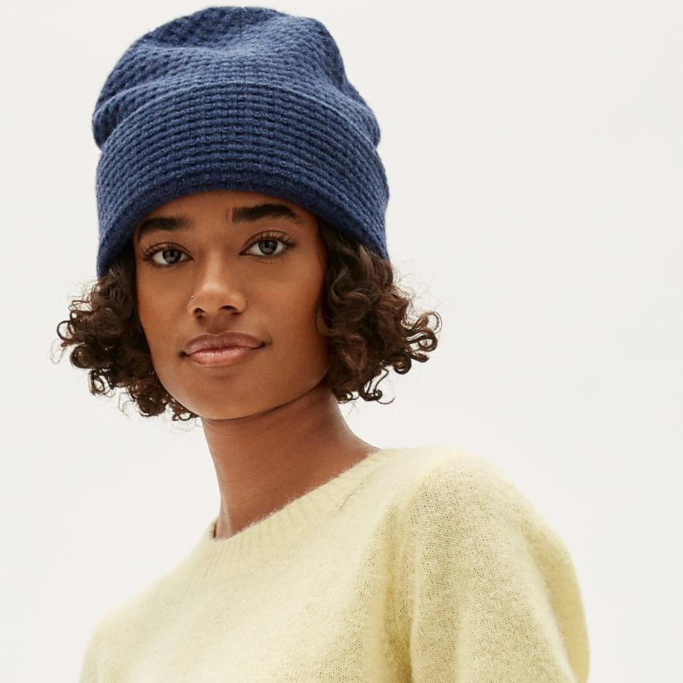 The Belgian-Waffle Wool Beanie. Image via Everlane.