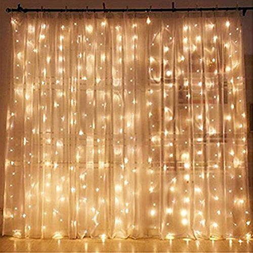 Twinkle Star 300 LED Window Curtain String Light Wedding Party Home Garden Bedroom Outdoor Indoor Wall Decorations, Warm White (Amazon / Amazon)