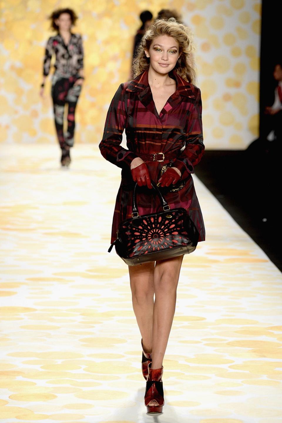 Walking the Desigual catwalk in 2014 (Getty Images)