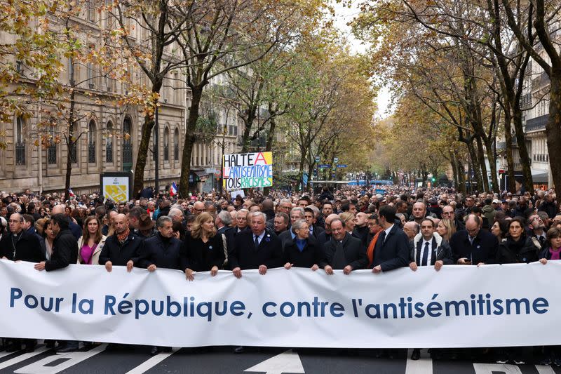 Demonstration against anti-Semitism in Paris