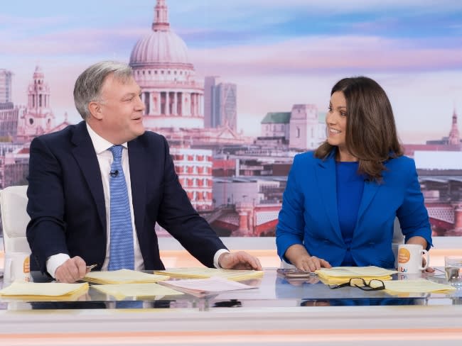 Susanna Reid and Ed Balls hosting GMB