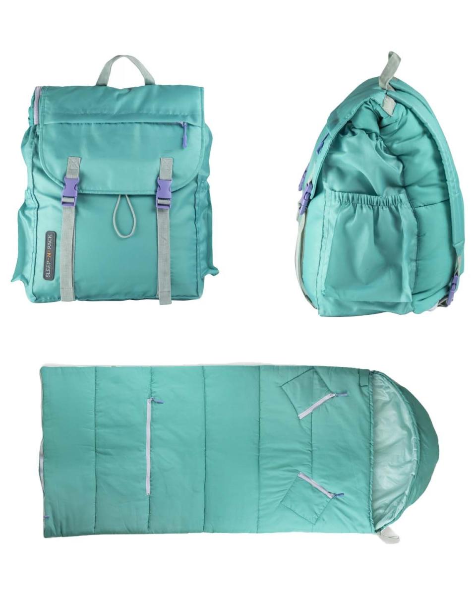 <p><a href="https://mimishdesigns.com/products/sleep-n-pack-teal-light-teal-sleeping-bag-and-backpack-kids-ages-7-12" rel="nofollow noopener" target="_blank" data-ylk="slk:Shop Now;elm:context_link;itc:0;sec:content-canvas" class="link ">Shop Now</a></p><p>Mimish Designs Sleep-n-Pack in Teal</p><p>Mimish Designs</p><p>$69.99</p>