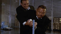 <p> Though <em>Goldfinger</em> has a major villain giving his name to the film’s title, it’s his henchman Oddjob (Harold Sakata) that’s probably better remembered. With a hat that could literally kill, all it took was a flick of his wrist to take someone out. </p>