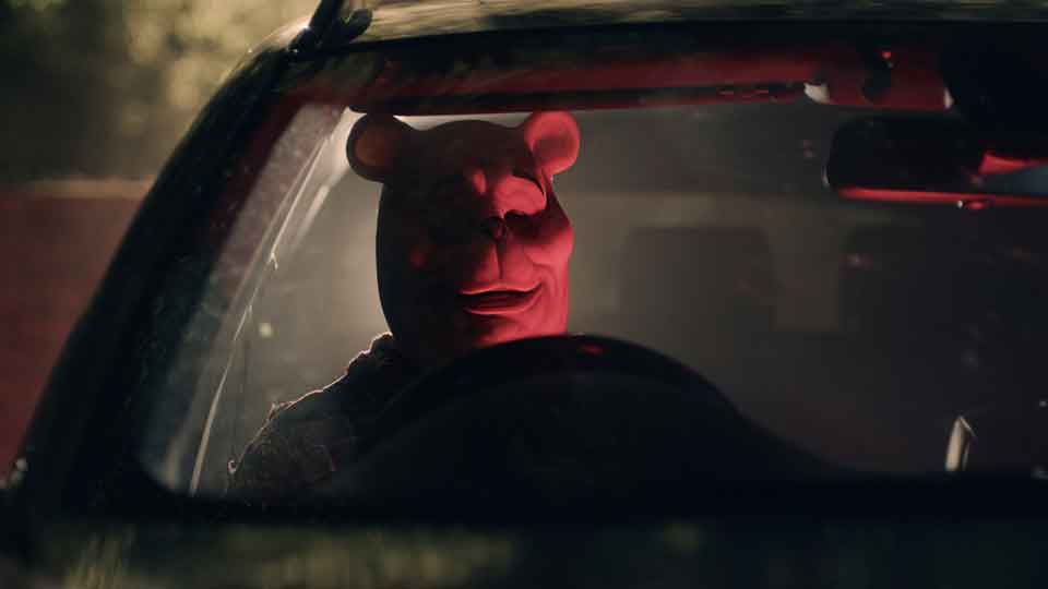 Craig David Dowsett as a murderous Pooh Bear in Winnie the Pooh: Blood and Honey. (Photo: Courtesy Fathom Events)