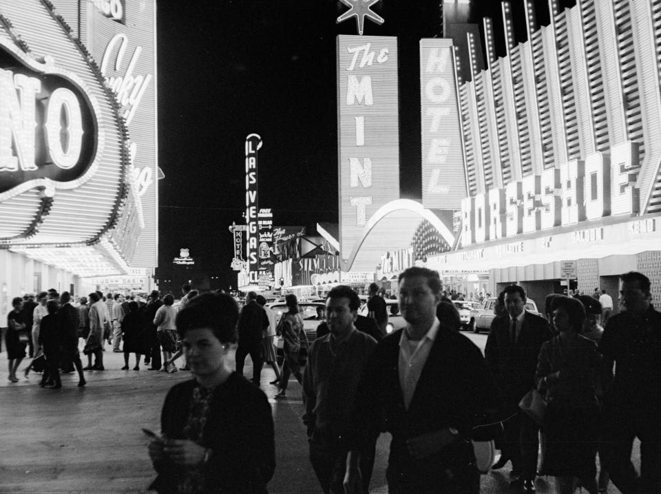 Pedestrians in Las Vegas in 1964.