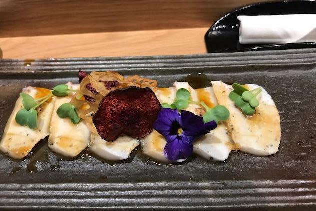 Modern: silky butterfish carpaccio at Sushi Atelier